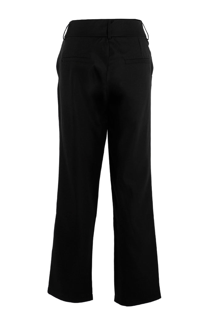 boot cut high waist pants#color_black
