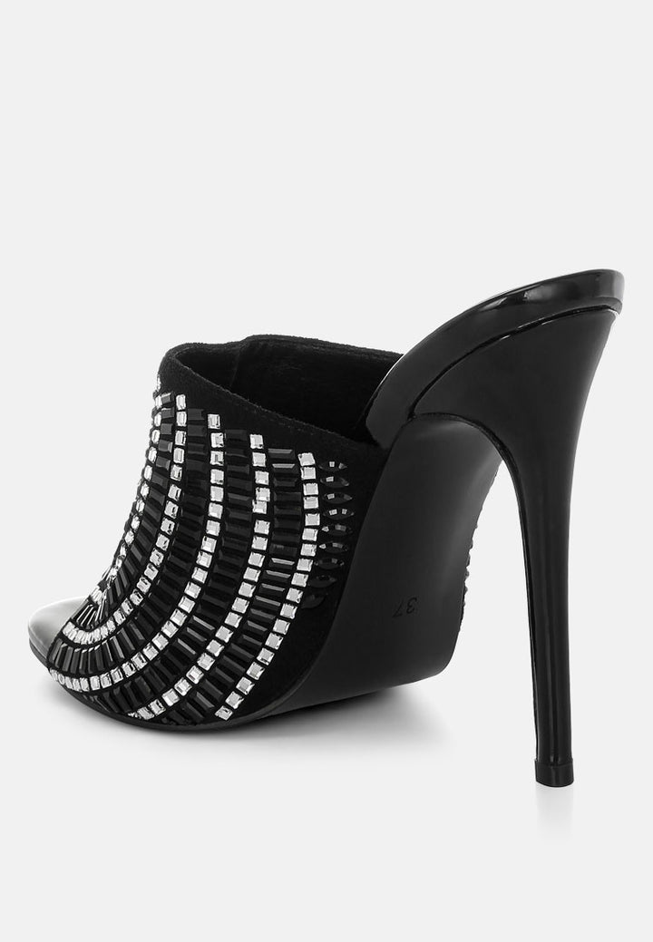 boska slip on embellished stiletto heels#color_black
