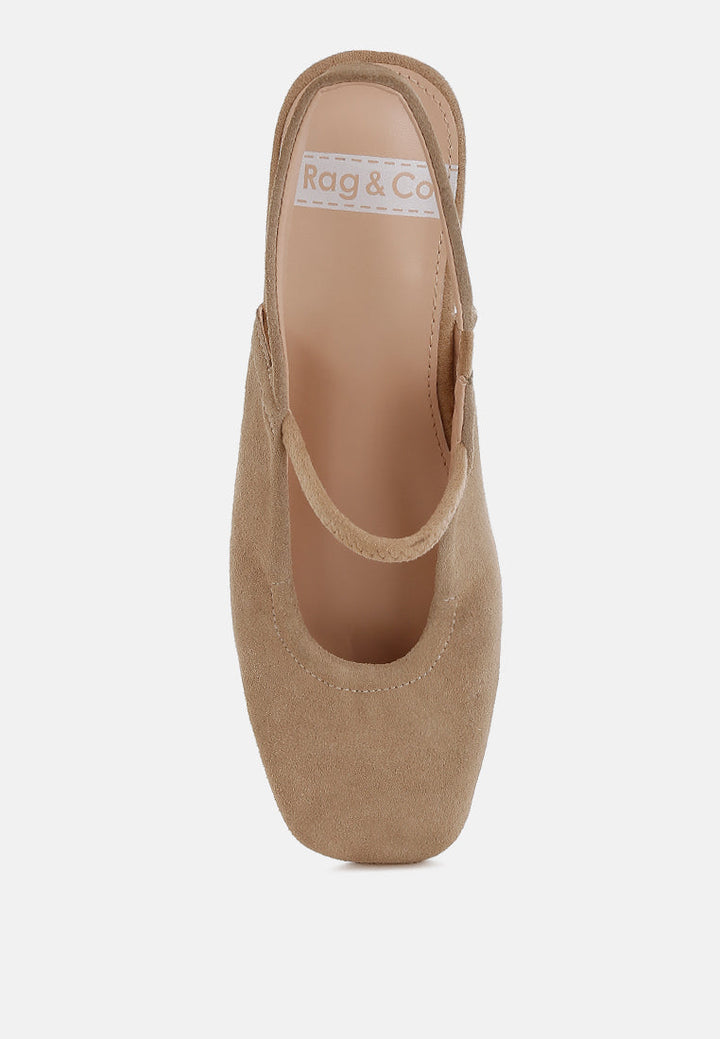 Sandalias destalonadas de piel de ante suave bounzi#color_beige