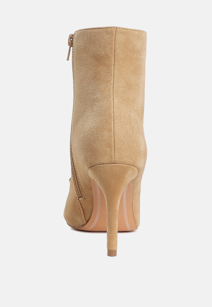 bow detail ankle boots by mode#color_beige