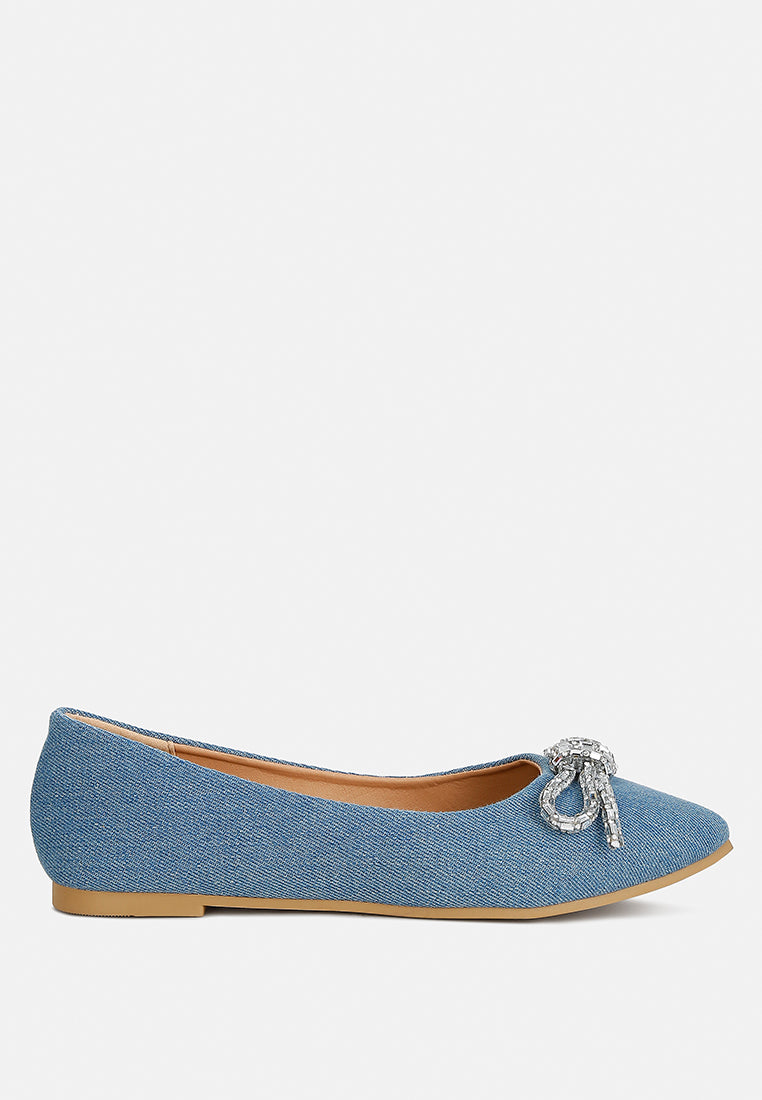 bow detail ballet flats by ruw#color_light-blue