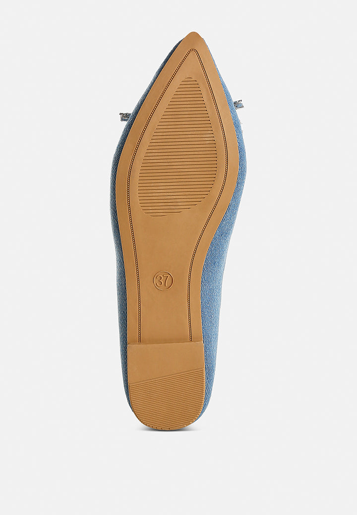 bow detail ballet flats by ruw#color_light-blue