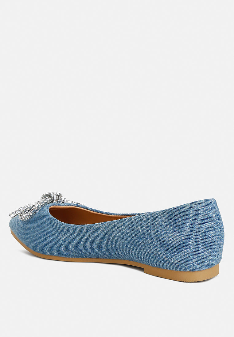 bow detail ballet flats by ruw#color_light-blue