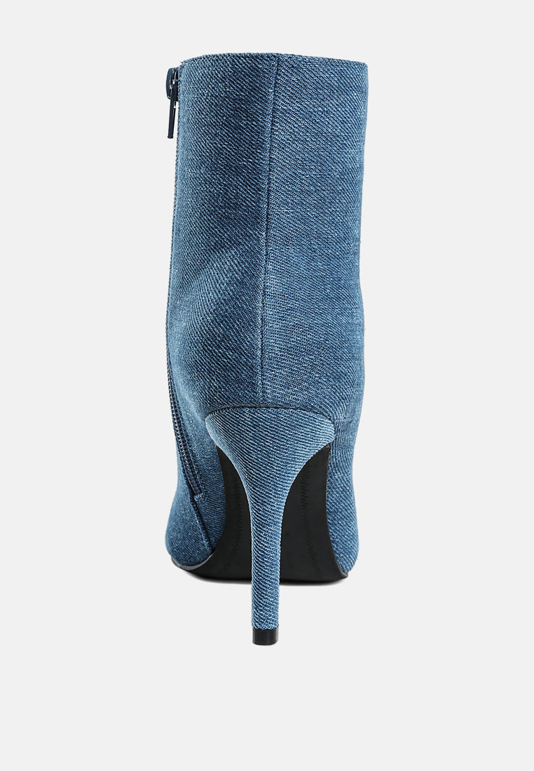 bow detail denim ankle boots#color_denim
