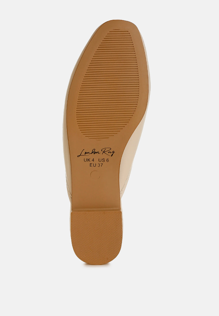 bow slip-on flat mules by ruw#color_beige