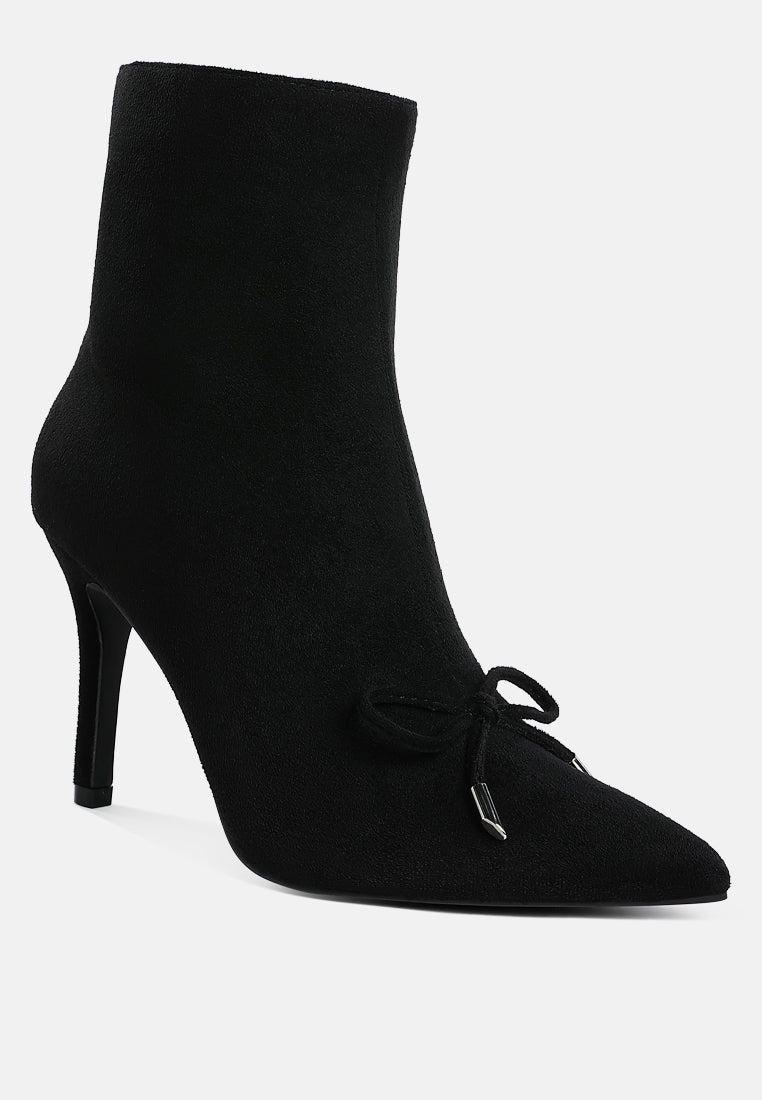 bow detail ankle boots by mode#color_black