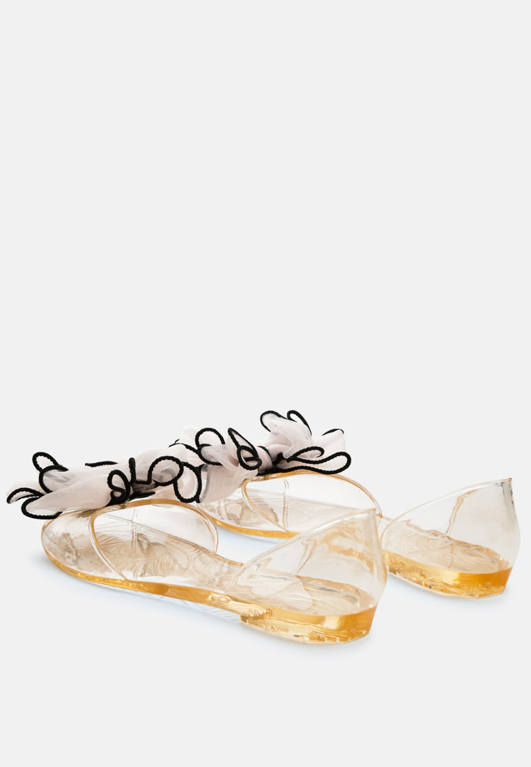 bow on top jelly ballerinas#color_beige