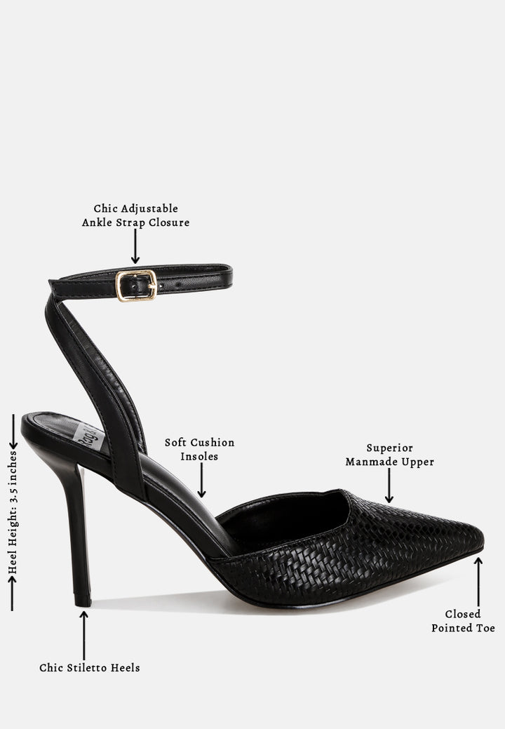 boxwood supportive ankle strap heel sandals#color_black-smooth