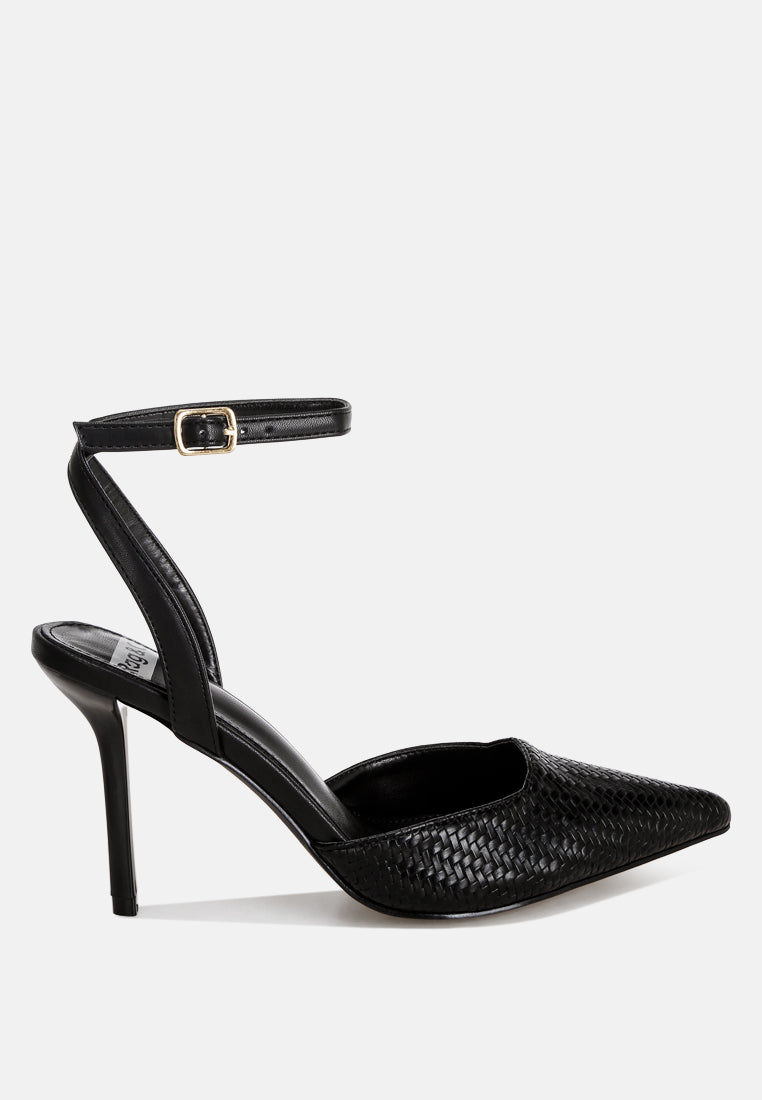 boxwood supportive ankle strap heel sandals#color_black-smooth