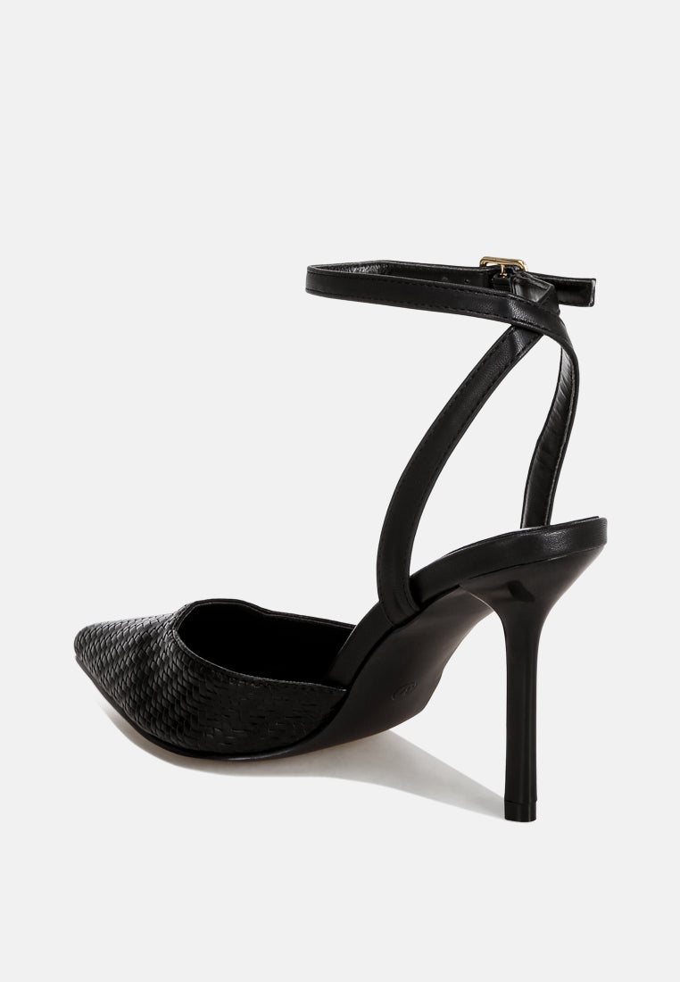 boxwood supportive ankle strap heel sandals#color_black-smooth