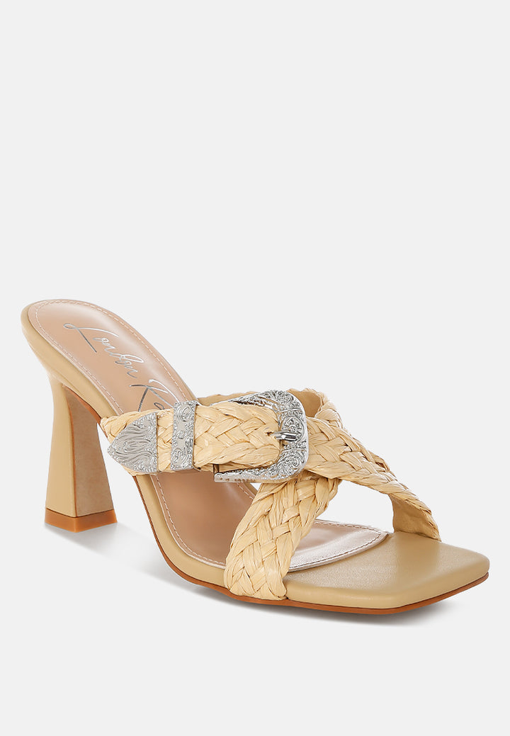 braided criss-cross strap sandals in beige by ruw#color_beige
