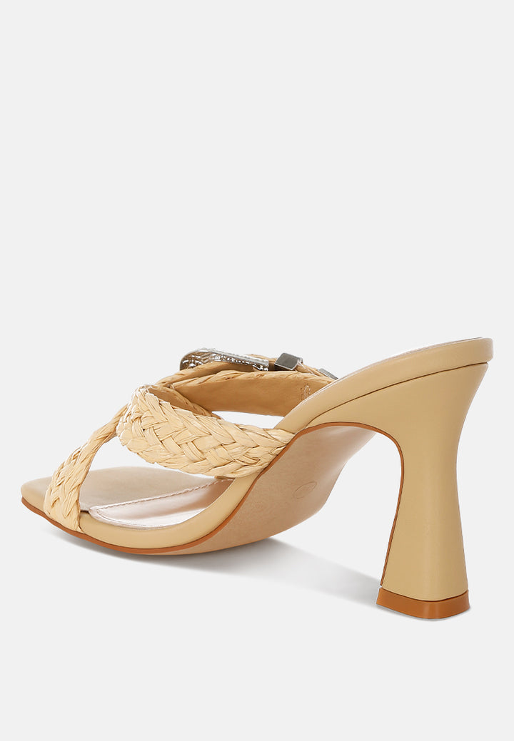 braided criss-cross strap sandals in beige by ruw#color_beige