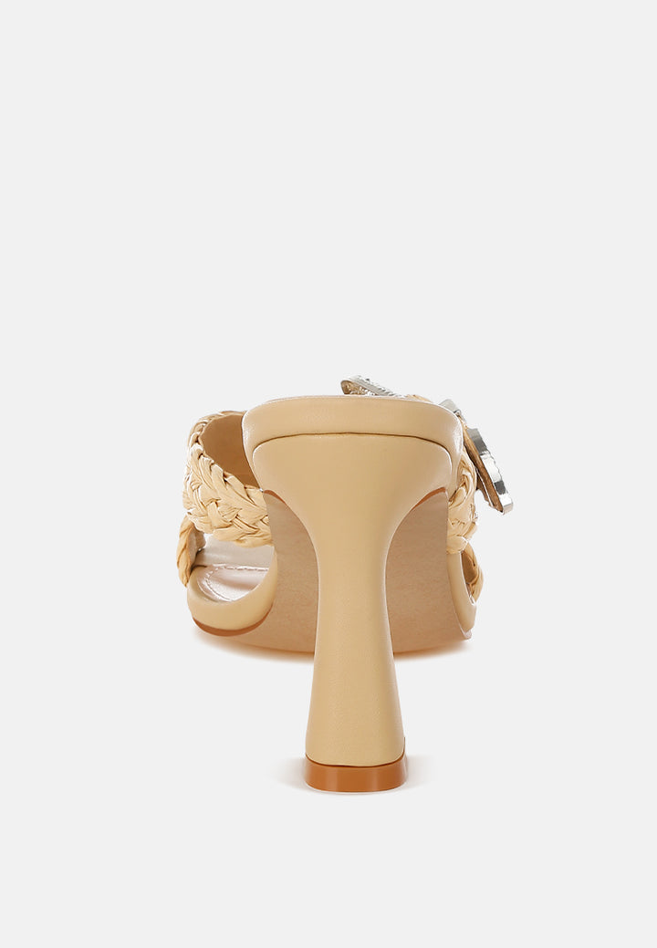 braided criss-cross strap sandals in beige by ruw#color_beige