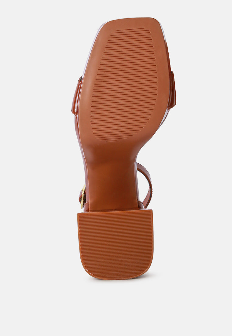 brown high block heeled platform sandals#color_brown