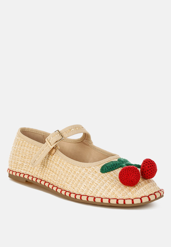 brunch date cherry accent mary jane flats#color_beige