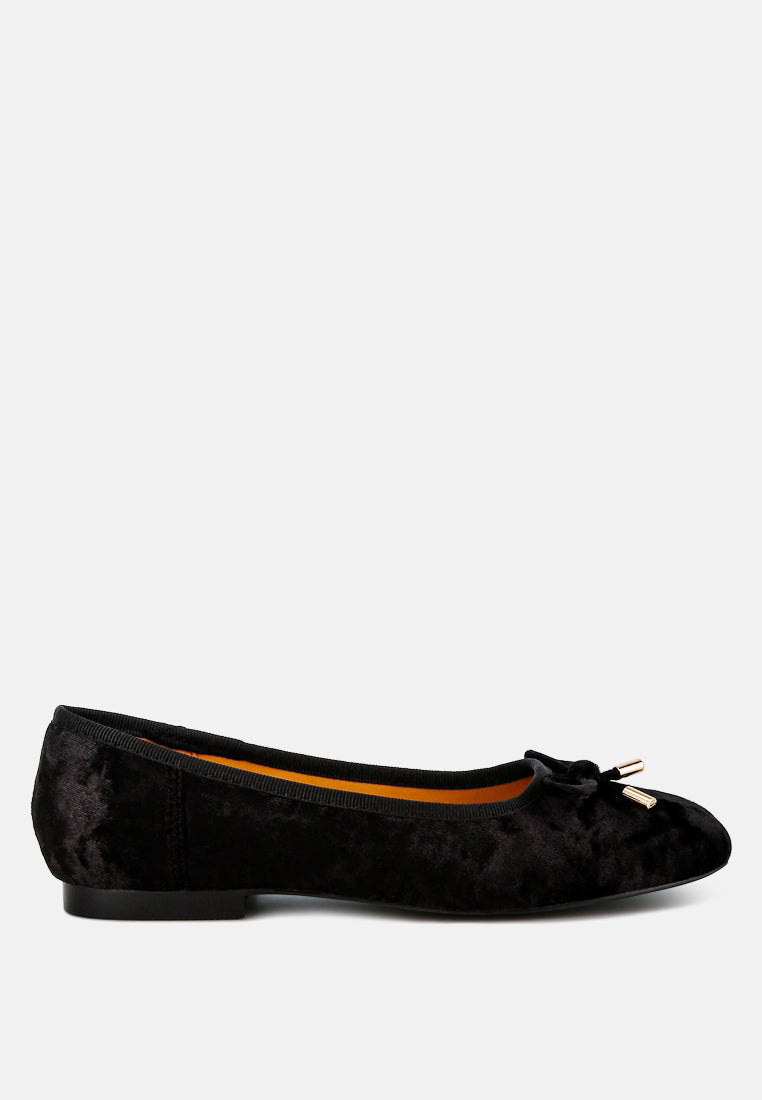 buckrose velvet bow ballerinas#color_black