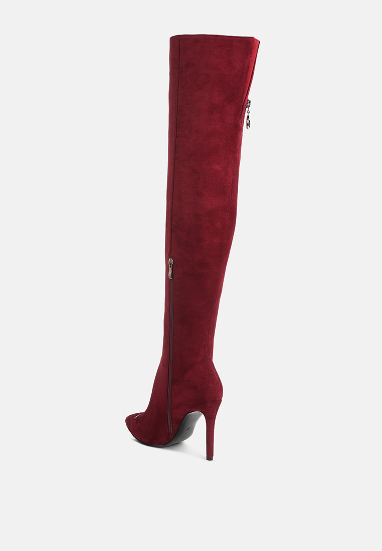 tsarina zip around long boot by ruw#color_burgundy