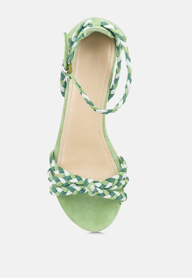 candance block heel sandal by ruw#color_green