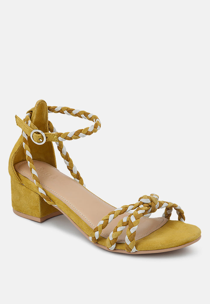 candance block heel sandal by ruw#color_mustard