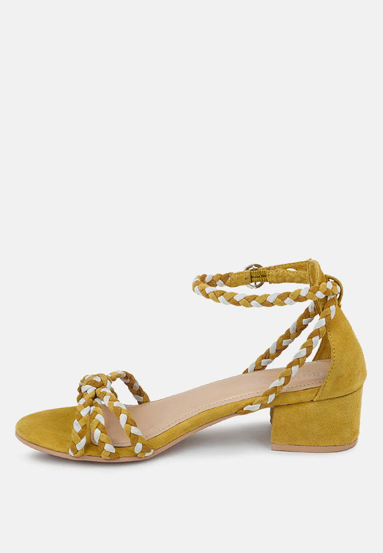 candance block heel sandal by ruw#color_mustard