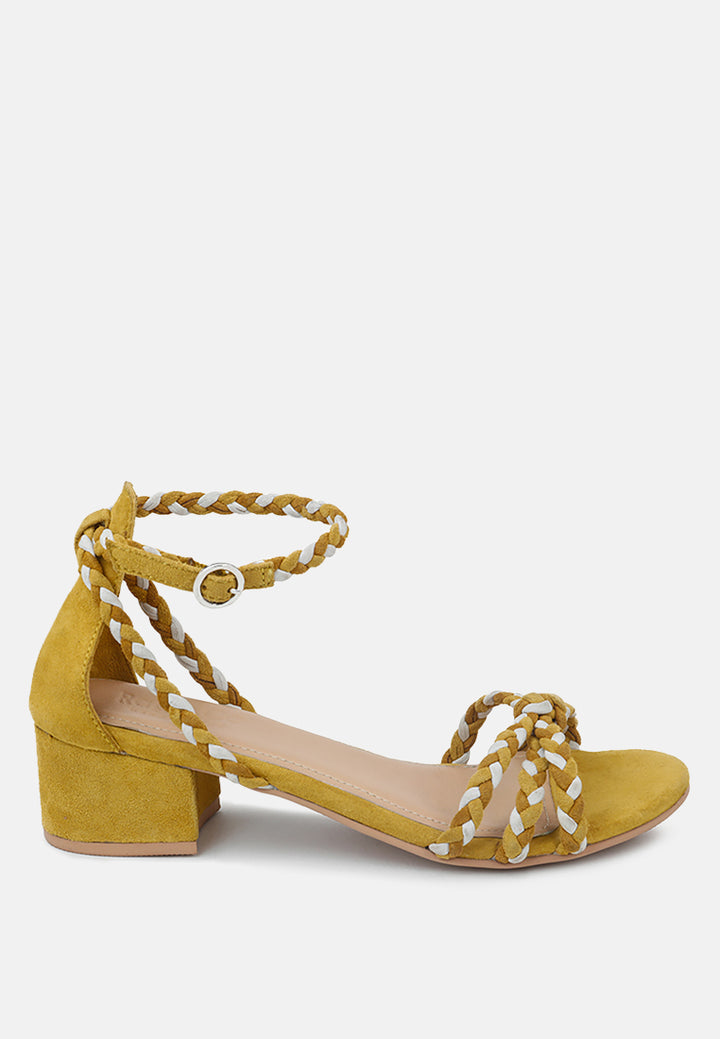 candance block heel sandal by ruw#color_mustard