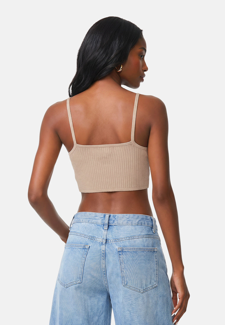 cropped camisole bralette#color_beige