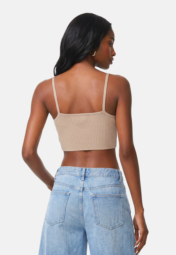 cropped camisole bralette#color_beige