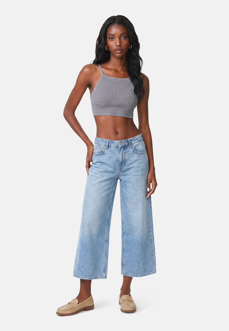 cropped camisole bralette#color_grey