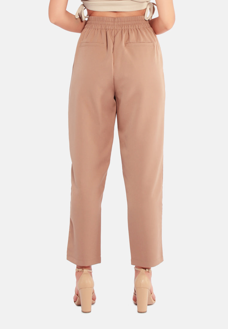semi casual straight pants by ruw#color_camel