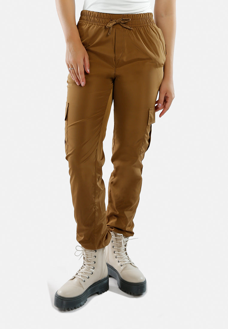 high waist casual trousers by ruw#color_khaki