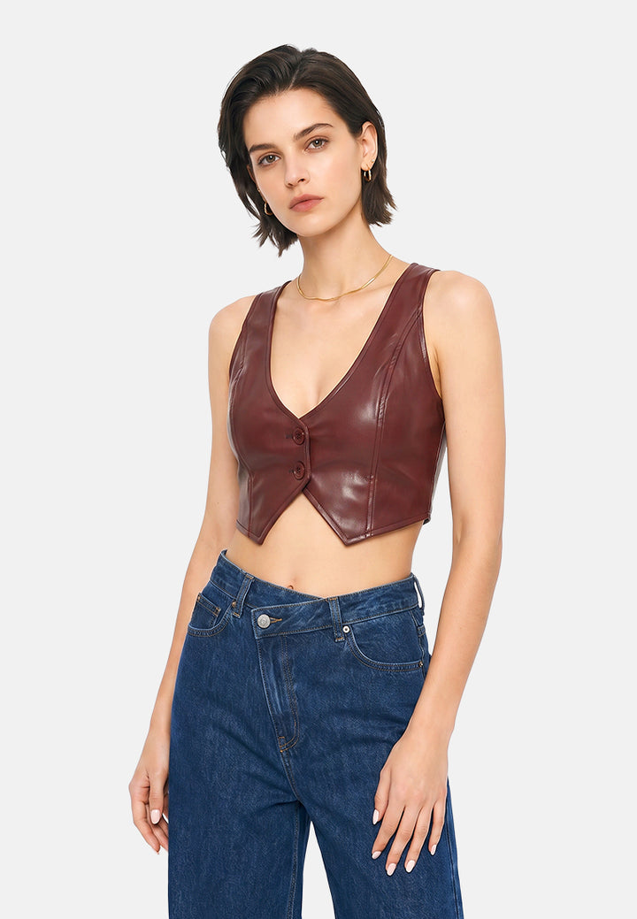 front button tank top#color_chocolate