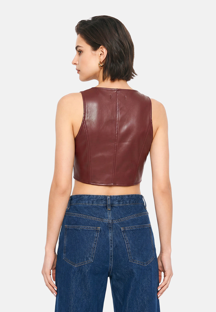 front button tank top#color_chocolate