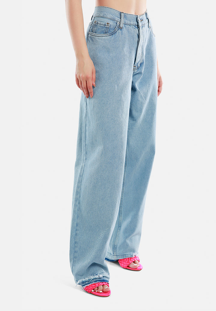 ripped wide leg denim trousers#color_jeans-blue