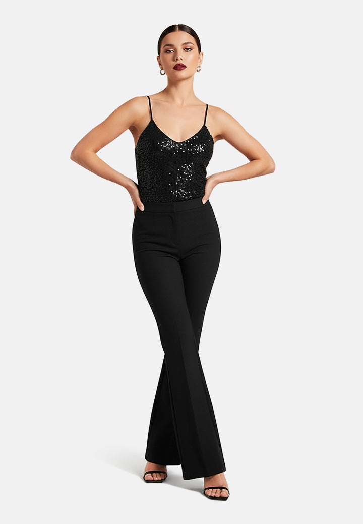 sequin sleeveless top#color_black