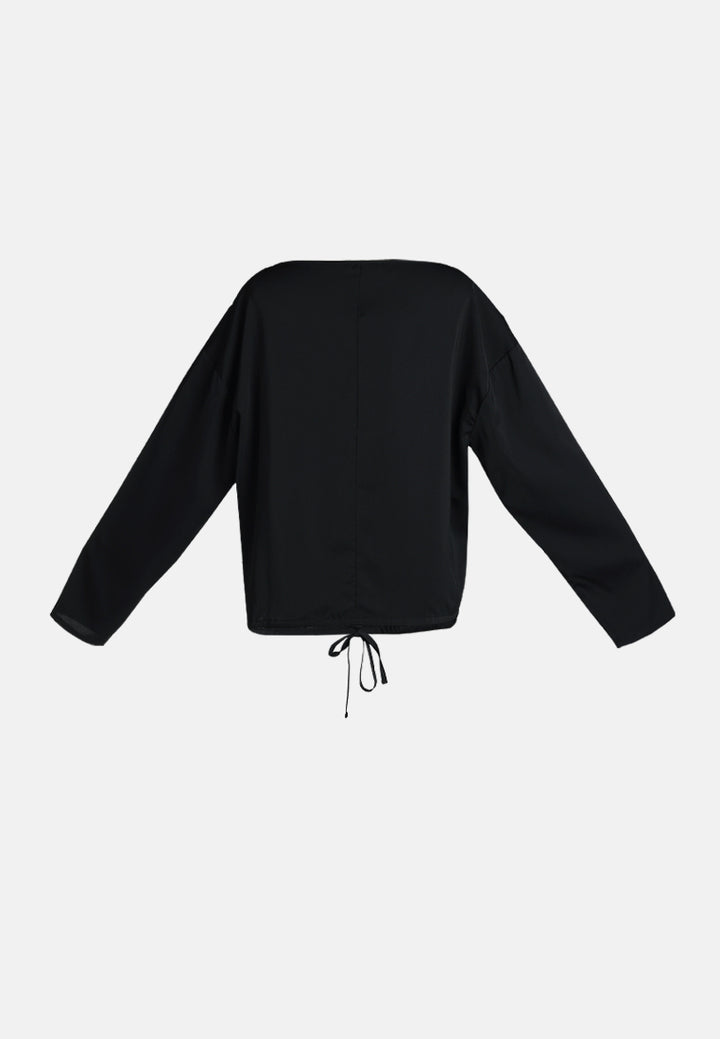 drawstring relaxed top by ruw#color_black