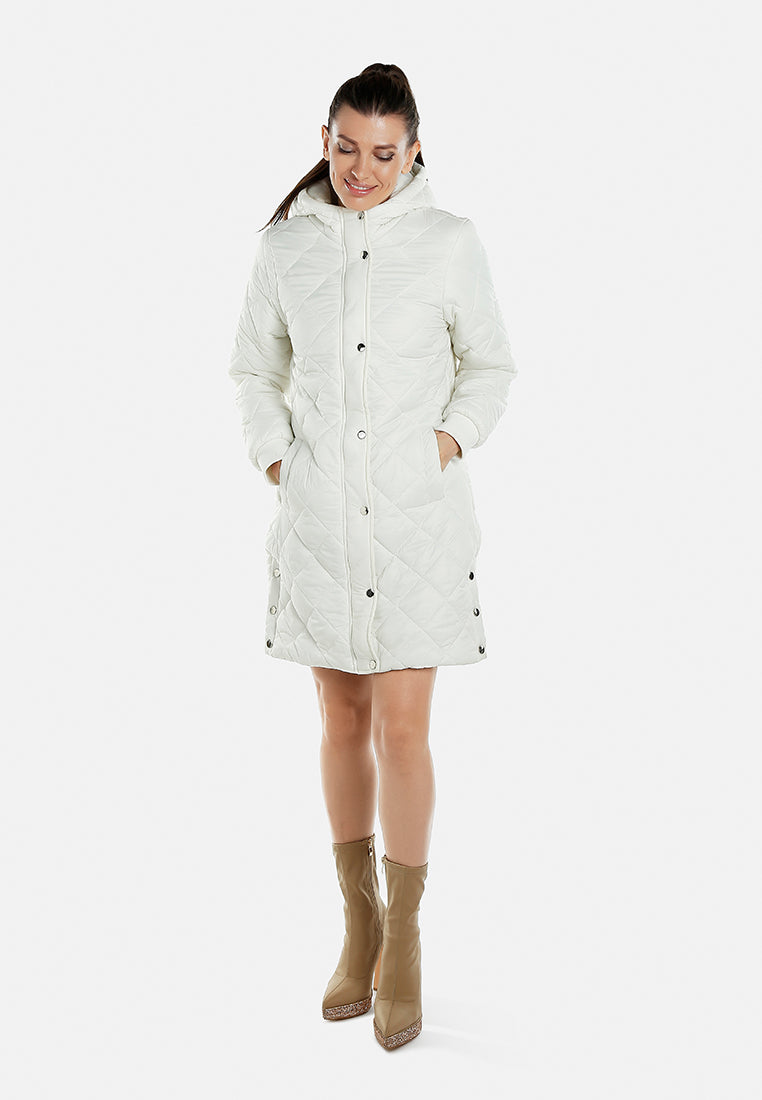 hooded longline quilted jacket by ruw#color_off-white