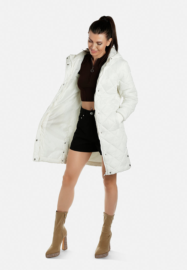 hooded longline quilted jacket by ruw#color_off-white