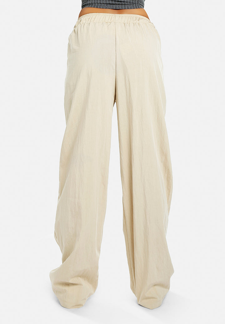 Elasticated Flared Pants#color_stone