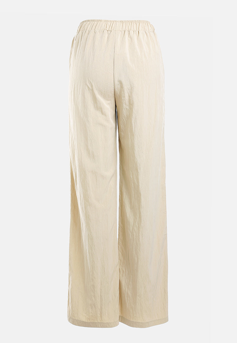 Elasticated Flared Pants#color_stone