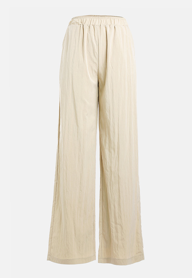 Elasticated Flared Pants#color_stone