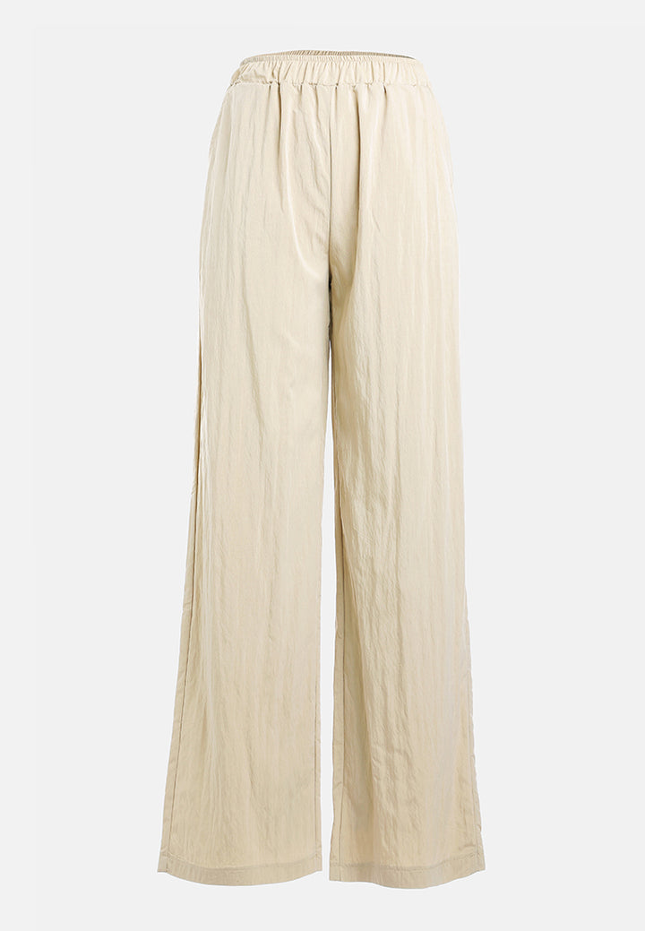 Elasticated Flared Pants#color_stone