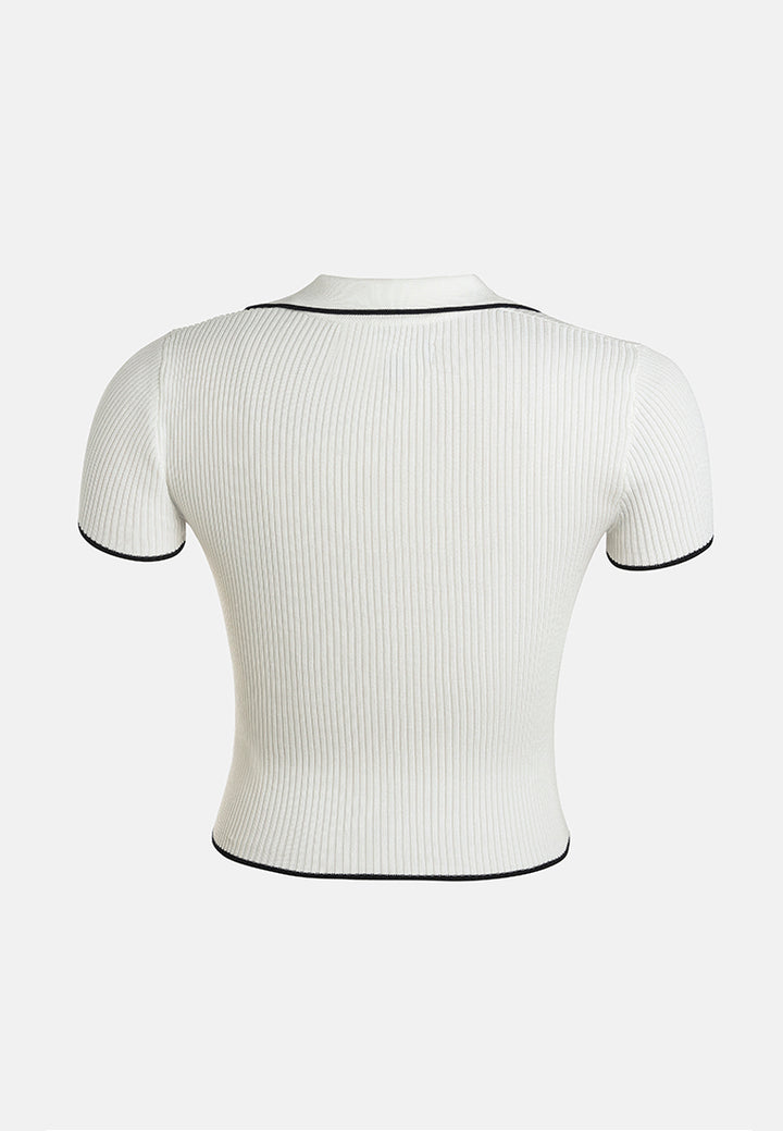 deep scoop neck polo tshirt by ruw#color_off-white