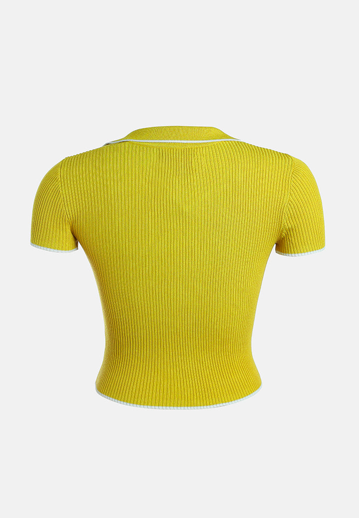 deep scoop neck polo tshirt by ruw#color_yellow