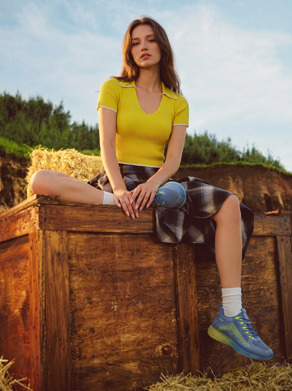 deep scoop neck polo tshirt by ruw#color_yellow