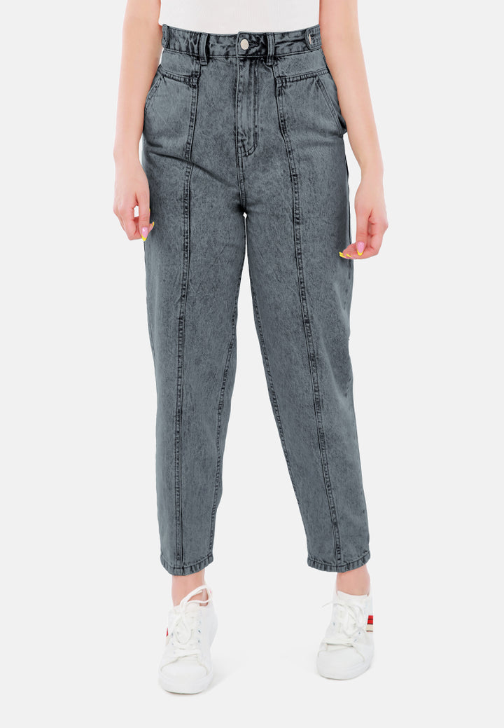 multi panel washed mom jeans#color_grey