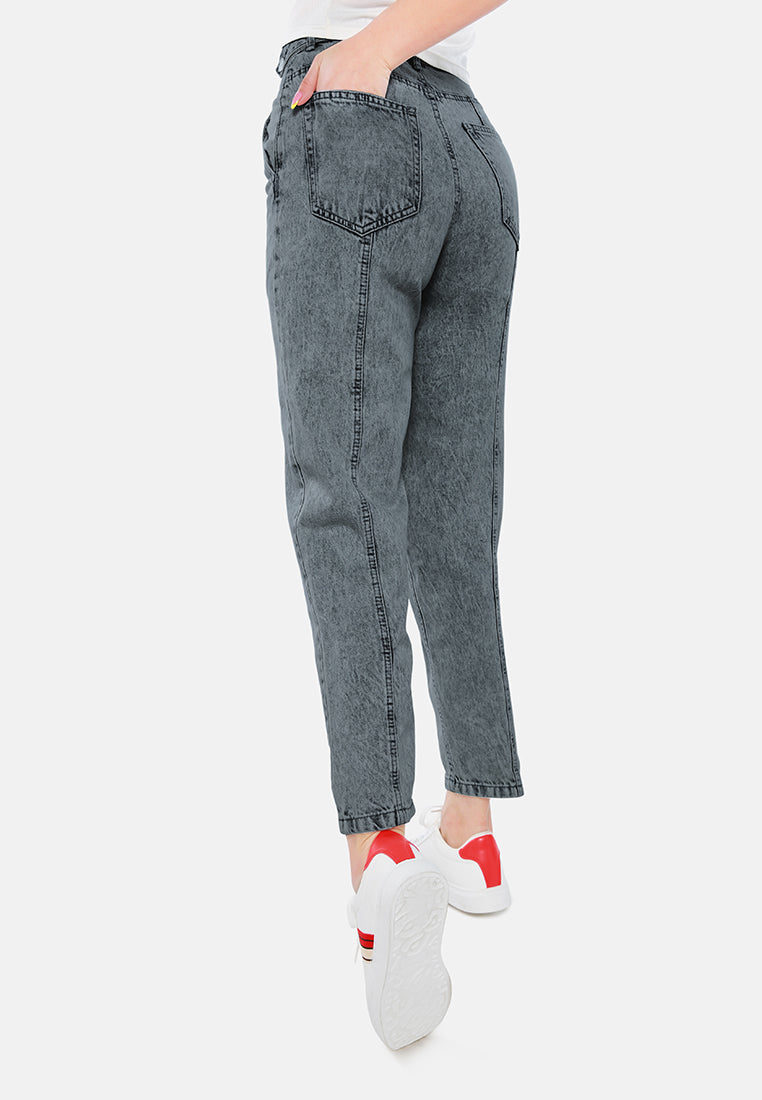 multi panel washed mom jeans#color_grey