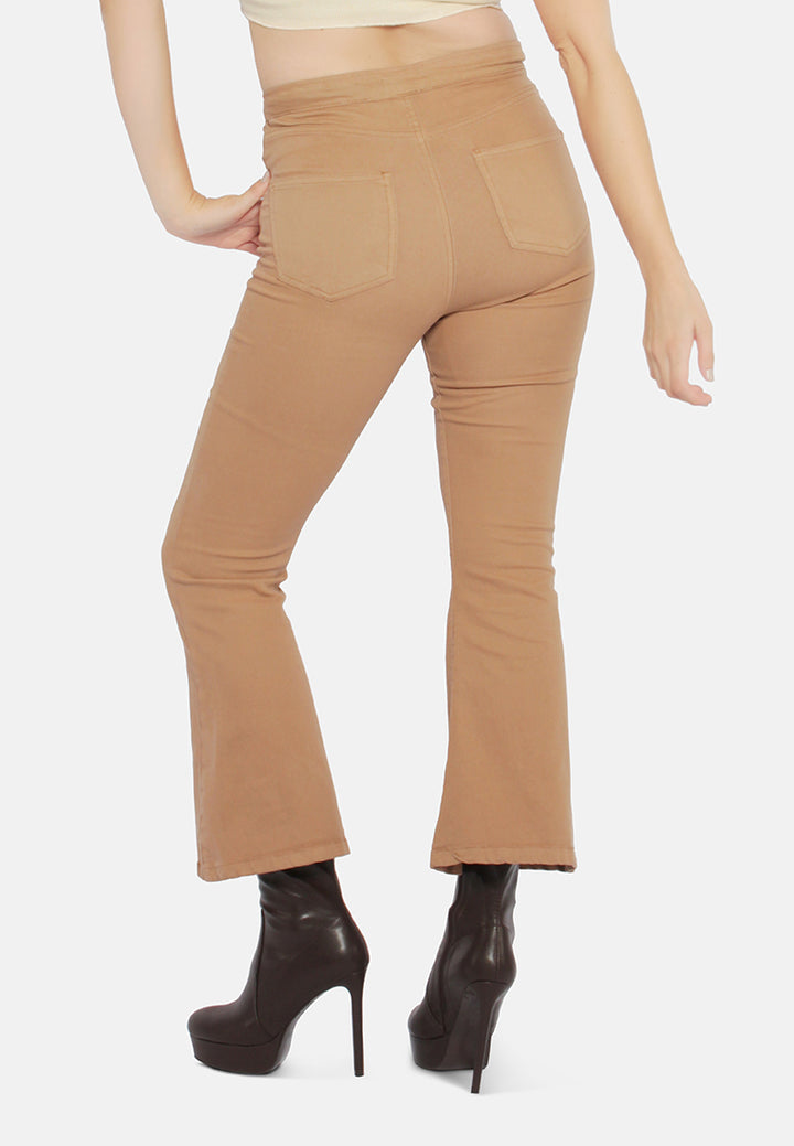 high waist wide leg pants#color_camel