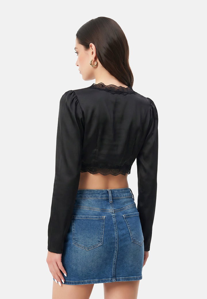 lacey siren plunge top#color_black