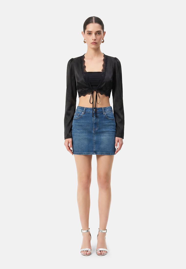 lacey siren plunge top#color_black