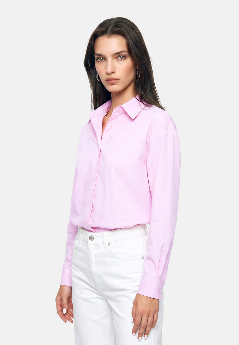 baju lengan panjang#warna_merah jambu